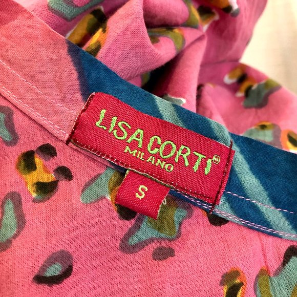 Lisa Corti Cheak Dress Pink Leopard Touch Print - Picture 12 of 12